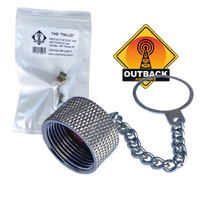 Protective Dust Cap with Retainer Chain for N-Type Female RF and UHF Female  Connector. The "TIN LID"
